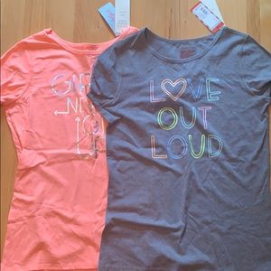 Girls XL Cat & Jack motivational t-shirts